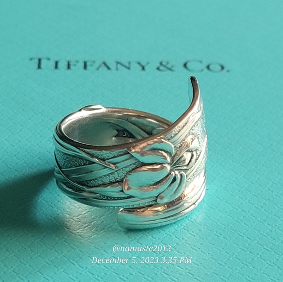 1872 Tiffany & Company IRIS Spoon Ring in Sterling Silver Luxury Jewelry #51 - Picture 7 of 14